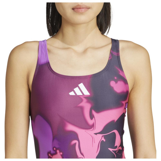Adidas Γυναικείο ολόσωμο μαγιό Tie-Dyed Graphic V-Back Swimsuit